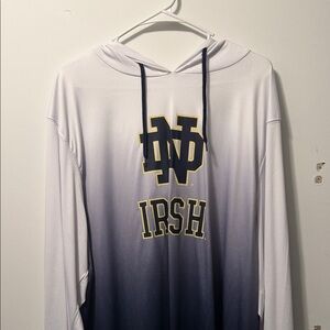 Notre Dame Men's Lightweight White Hoodie